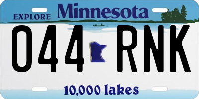 MN license plate 044RNK