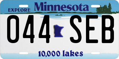 MN license plate 044SEB