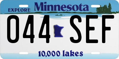 MN license plate 044SEF