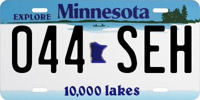 MN license plate 044SEH
