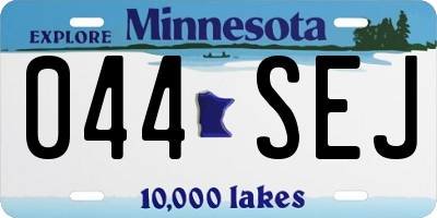 MN license plate 044SEJ