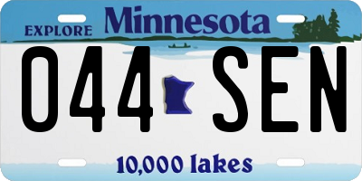 MN license plate 044SEN