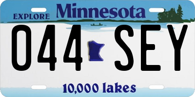MN license plate 044SEY