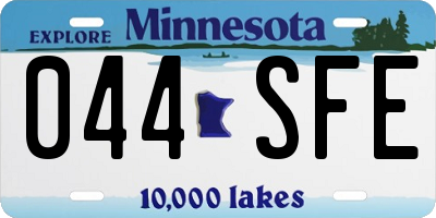 MN license plate 044SFE