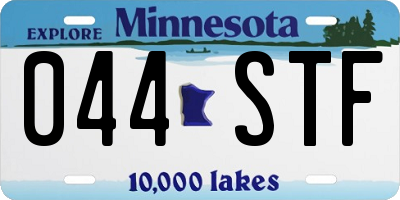 MN license plate 044STF