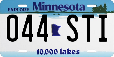 MN license plate 044STI
