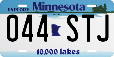 MN license plate 044STJ