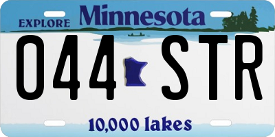 MN license plate 044STR