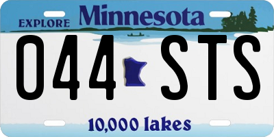 MN license plate 044STS