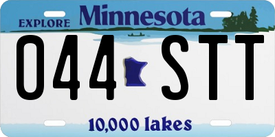 MN license plate 044STT
