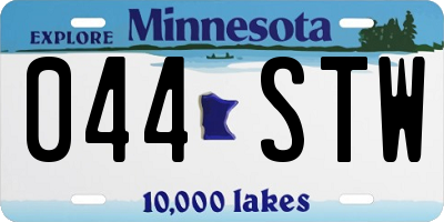 MN license plate 044STW
