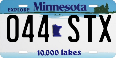 MN license plate 044STX