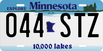 MN license plate 044STZ