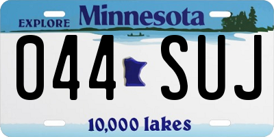 MN license plate 044SUJ
