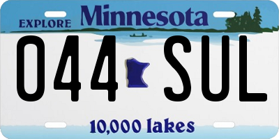 MN license plate 044SUL