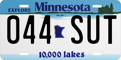 MN license plate 044SUT