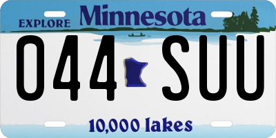 MN license plate 044SUU