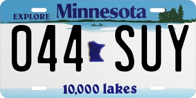 MN license plate 044SUY