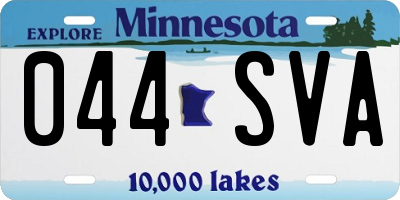 MN license plate 044SVA