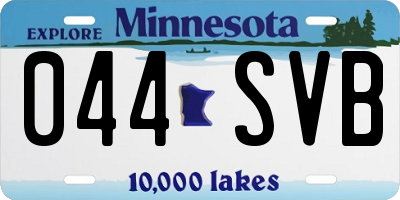 MN license plate 044SVB