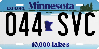 MN license plate 044SVC