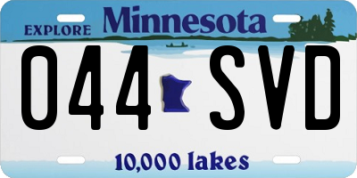 MN license plate 044SVD