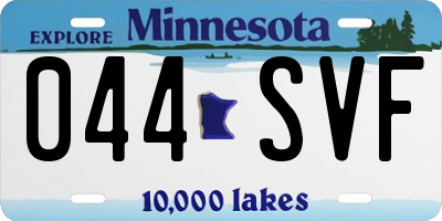 MN license plate 044SVF