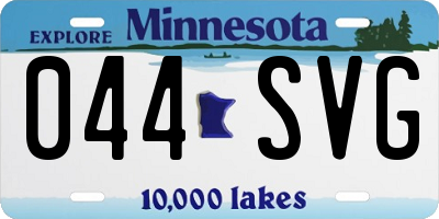 MN license plate 044SVG