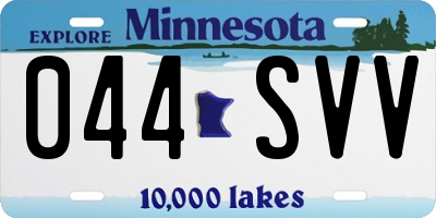 MN license plate 044SVV