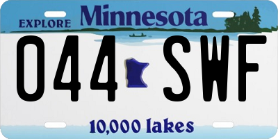 MN license plate 044SWF