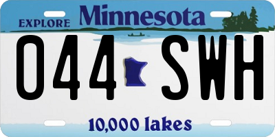 MN license plate 044SWH