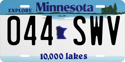 MN license plate 044SWV