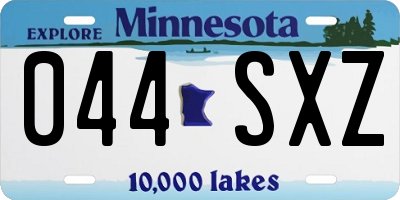 MN license plate 044SXZ