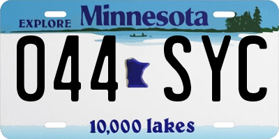 MN license plate 044SYC