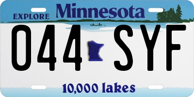 MN license plate 044SYF