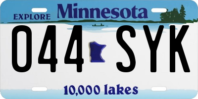MN license plate 044SYK