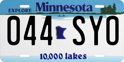 MN license plate 044SYO