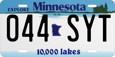 MN license plate 044SYT
