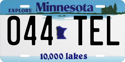 MN license plate 044TEL