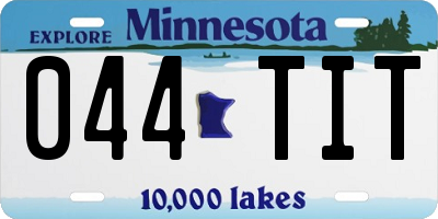 MN license plate 044TIT
