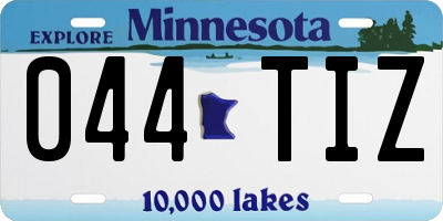 MN license plate 044TIZ