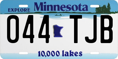 MN license plate 044TJB