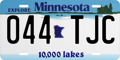 MN license plate 044TJC