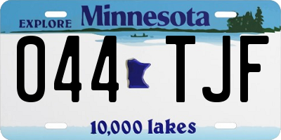 MN license plate 044TJF