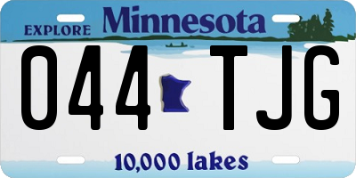 MN license plate 044TJG