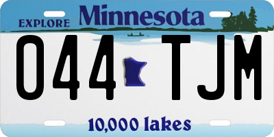 MN license plate 044TJM