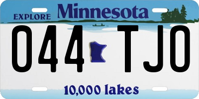 MN license plate 044TJO