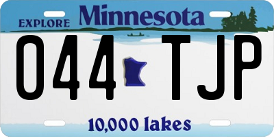 MN license plate 044TJP