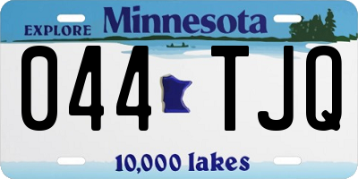 MN license plate 044TJQ