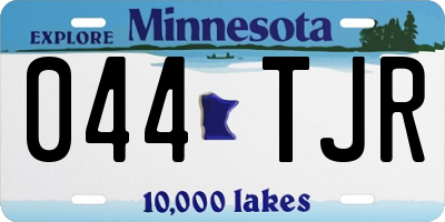 MN license plate 044TJR